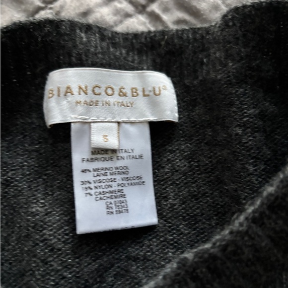 Bianco & Blu wool Gray Sweater women’s small made in italy - Picture 6 of 6